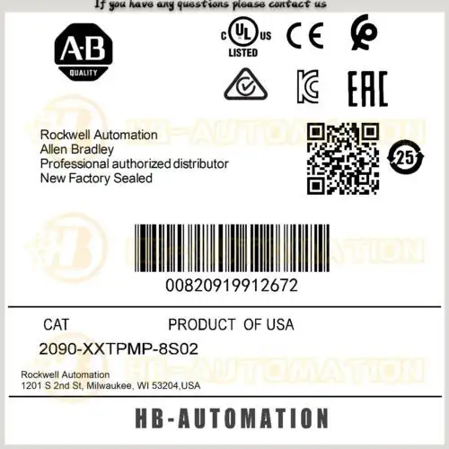 2090-Xxtpmp-8S02 Allen Bradley Mp-Series 2 M Length Power Cable #Zypl