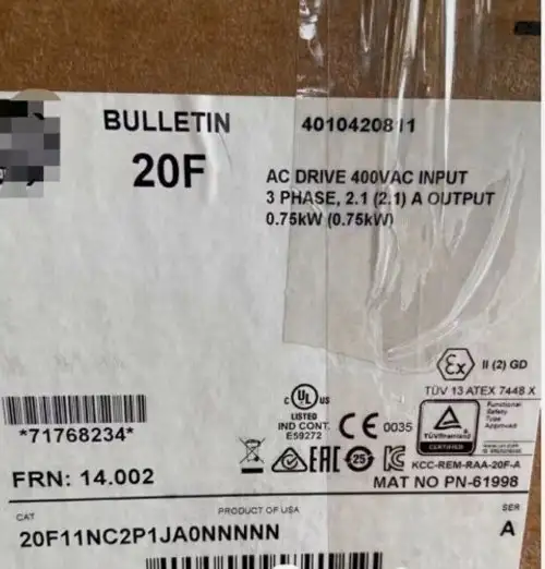 Allen Bradley 20F11Nc2P1Ja0Nnnnn