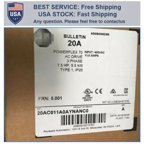 20Ac011A0Aynanc0 Sealed Allen Bradley 20Ac011A0Aynanc0 Us