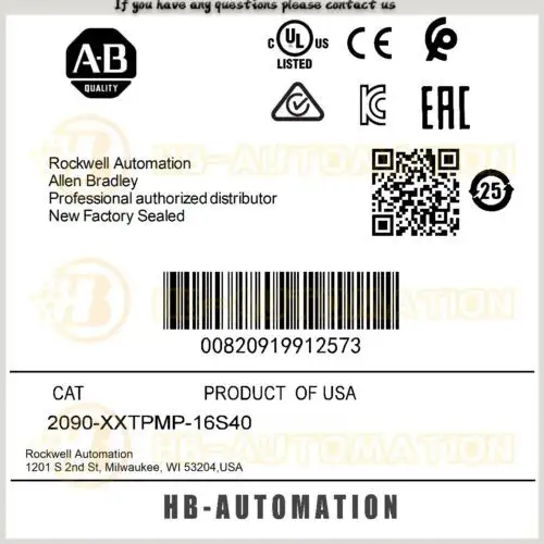 2090-Xxtpmp-16S40 Allen Bradley Mp-Series 40 M Length Power Cable #Zypl