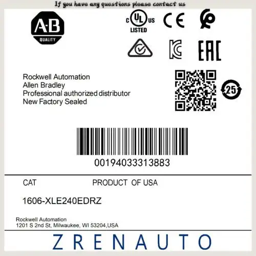 1606-Xle240Edrz Allen Bradley Xle Redundant Power Supply 240W 24Vdc #Zypl