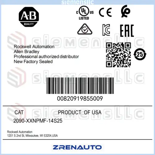 2090-Xxnpmf-14S25 Allen Bradley Kinetix Drives 25M Standard Cable Spot Goods #Pl