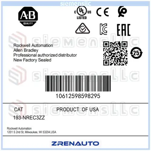 193-Nrec3Zz Ab E3 Plus Replacement Overload Relay Spot Goods #Pl