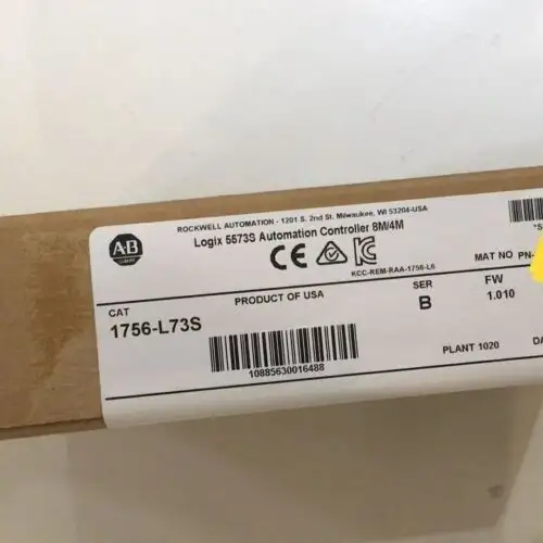 1 Pcs 1756-L73S Guardlogix Safety Processor 8Mb/4Mb
