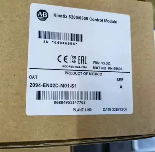 2094-En02D-M01-S1 Allen-Bradley 2094En02Dm01S1 Kinetix 6200/6500 Control Module