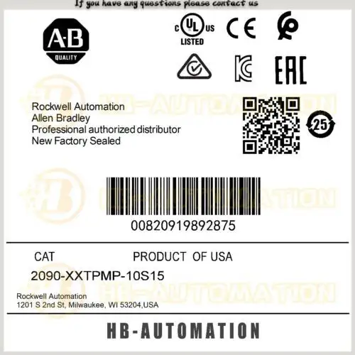 2090-Xxtpmp-10S15 Allen Bradley Mp-Series 15 M Length Power Cable #Zypl
