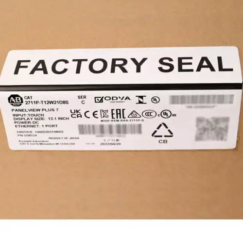 2022 Allen Bradley 2711P-T12W21D8S /C Panelview Plus 7 Terminal Surplus Sealed