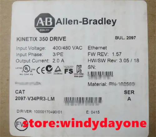 2097-V34Pr3-Lm /A Allen Bradley 2097-V34Pr3-Lm Factory Sealed