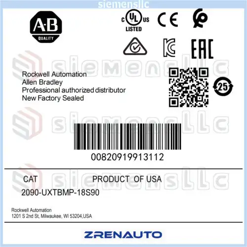2090-Uxtbmp-18S90 Allen Bradley Mp-Series 90 M Length Brake Cable #Pl
