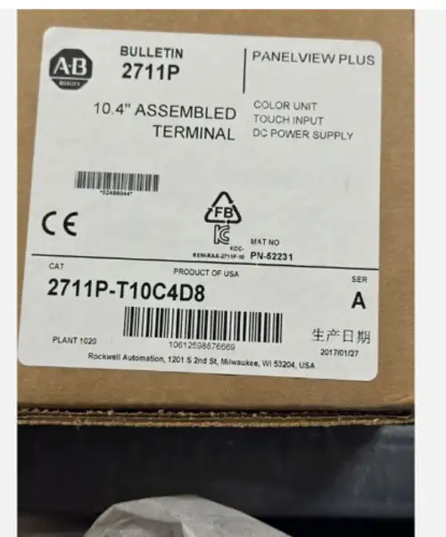 Ab 2711P-T10C4D8 Ser A Panelview Plus Assembeled Terminal Ab 2711P T10C4D8