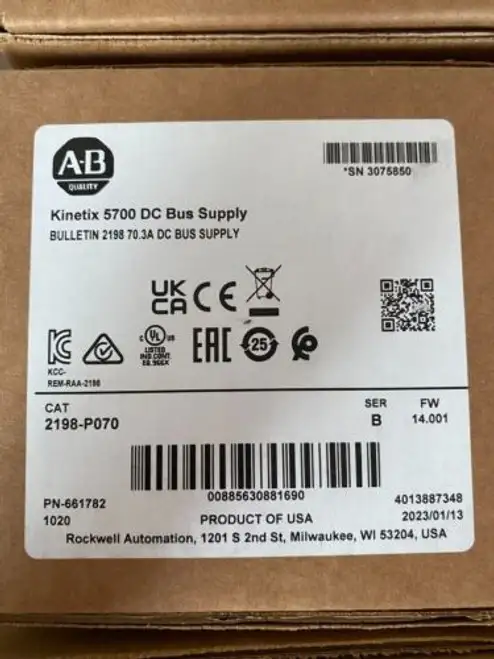 In Stock Allen-Bradley 2198-P070 Ser B Kinetix 5700 Dc Bus Power Supply 2198P070