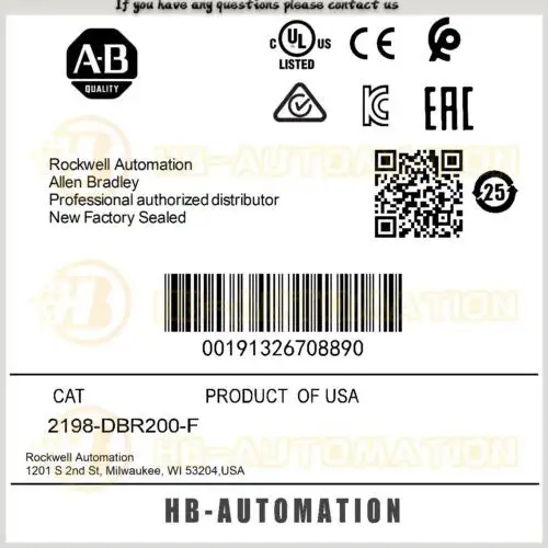 2198-Dbr200-F Allen Bradley Kinetix 5700 200A Line Filter #Zypl