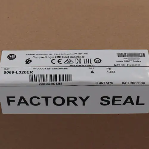 Allen-Bradley 5069-L320Er /A Compactlogix 2Mb Enet Controller 5069L320Er