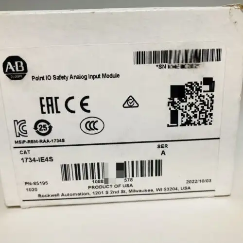 Allen-Bradley 1734-Ie4S Ab 1734Ie4S Safety Input Module 1734Ie4S Sealed