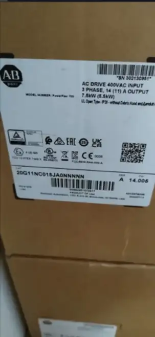 New Allen-Bradley 20G11Nc015Ja0Nnnnn Powerflex 755 Ac Drive In Stock