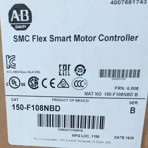 New Allen Bradley 150-C108Nbd /B Smc-3 Smart Motor Controller 108A