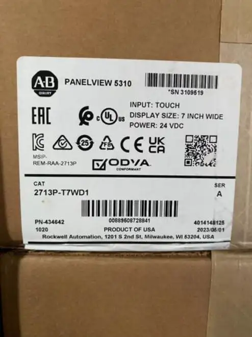 2713P-T7Wd1 Compact Panelview 5310 7'''' Wide Graphic Terminal Module