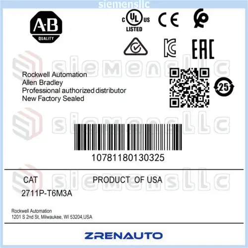 2711P-T6M3A Allen Bradley Panelview Plus Terminal Spot Goods #Pl