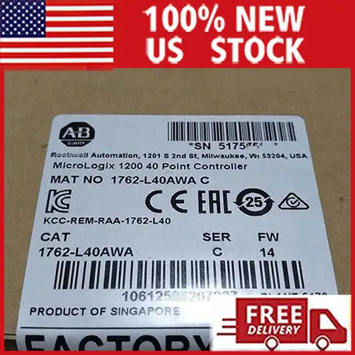 1762-L40Awa Allen Bradley 1762L40Awa Micrologix 1200 40 Piont Controller