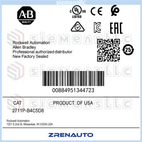 2711P-B4C5D8 Allen Bradley Panelview Plus 6 Graphic Terminal Spot Goods #Pl