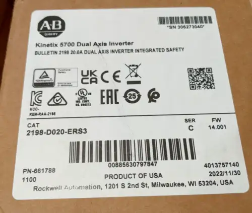 Sealed Allen Bradley 2198-D020-Ers3 Kinetix 5700 Dual Axis Inverter