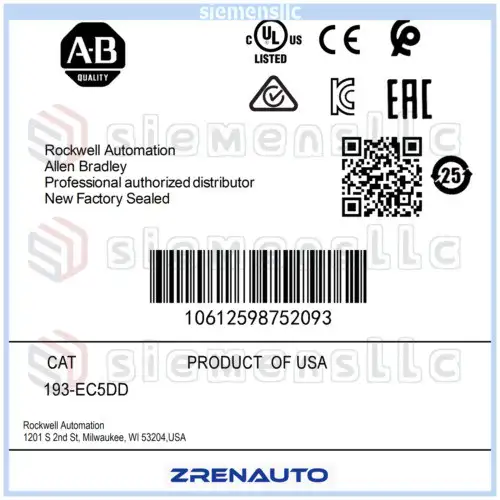 193-Ec5Dd Ab E3 Plus 9-45 A Overload Relay Spot Goods #Pl