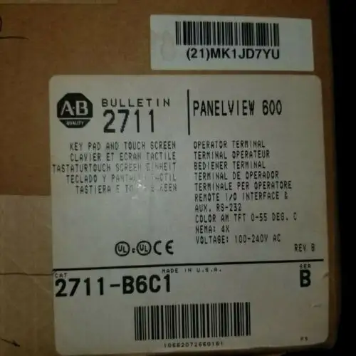 Ab 2711-B6C1 Brand Ab Us For Allen Bradley 2711-B6C1