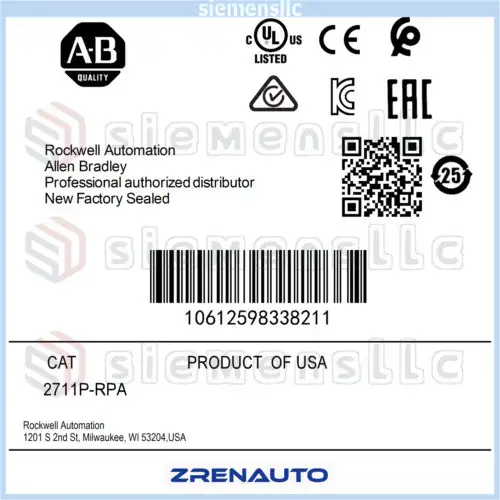 2711P-Rpa Allen Bradley Panelview Plus Logic Module Spot Goods #Pl