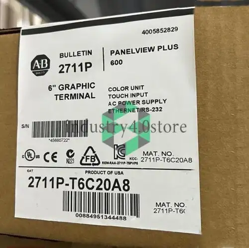 2711P-T6C20A8 Factory Sealed Allen Bradley Fast Delivery