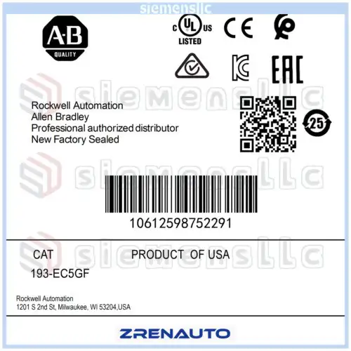 193-Ec5Gf Ab E3 Plus 42-210 A Overload Relay Spot Goods #Pl