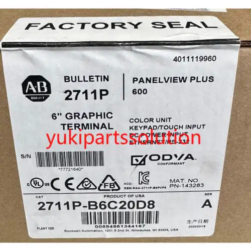 2711P-B6C20D8 Factory Sealed Ab Allen Bradley Fast Delivery Very Good