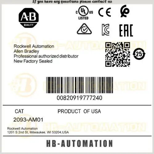 2093-Am01 Allen Bradley Kinetix 2000 Axis Module #Zypl