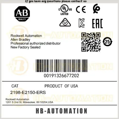 2198-E2150-Ers Allen Bradley Kinetix 5100 200V Class Servo Drive #Zypl