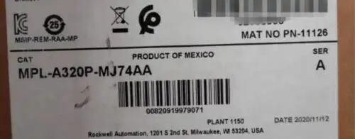 Brand Allen-Bradley Mpl-A320P-Mj74Aa Mpla320Pmj74Aa Us