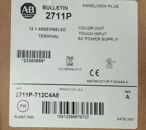 Allen Bradley 2711P-T12C4A8 Film Hmi Panelview Plus 6
