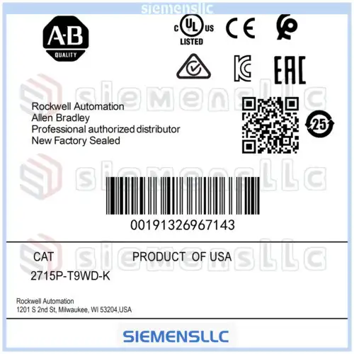 2715P-T9Wd-K Ab Panelview 5510 Graphic Terminal Cc Spot Goods #Pl