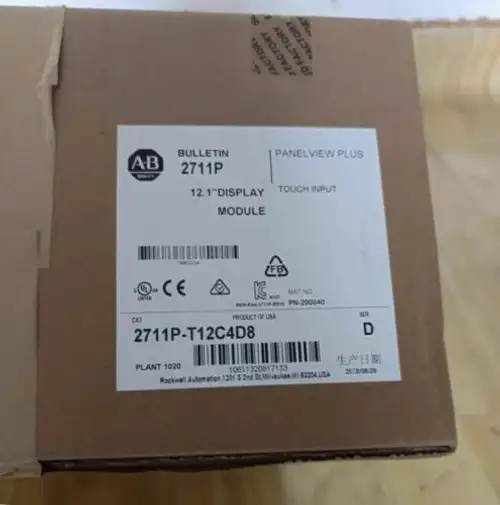 Allen Bradley 2711P-T12C4D8 2711Pt12C4D8 Panelview Plus 12.1" Surplus