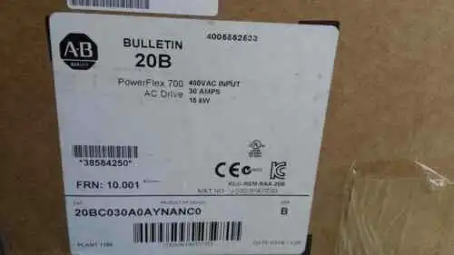 Allen Bradley 20Bc030A0Aynanc0 Powerflex 700 Ac Drive 30 A At 15 Kw 20B Sealed