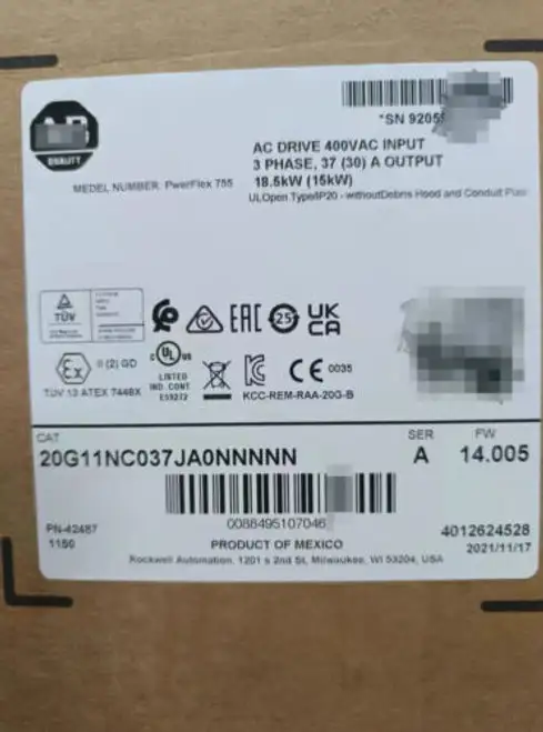 Allen Bradley 20G11Nc037Ja0Nnnnn Dhl Ab 20G11Nc037Ja0Nnnnn Express ping