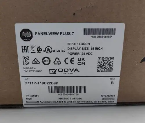 Allen-Bradley 2711P-T19C22D9P Hmi Panelview Plus 7 Graphic Terminal Us Sealed