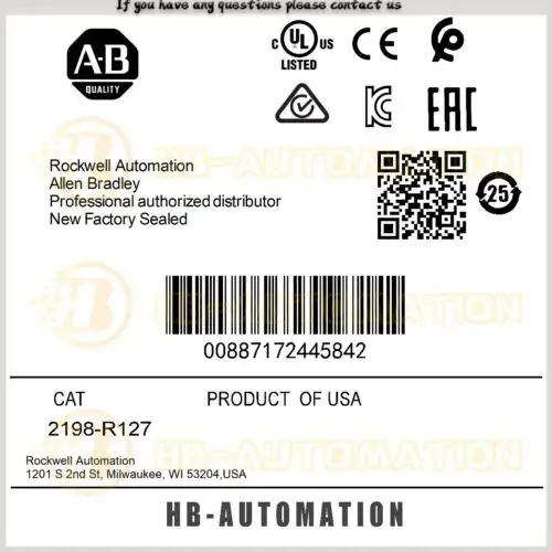 2198-R127 Allen Bradley Kinetix 5700 12.7Kw Shunt Resistor #Zypl