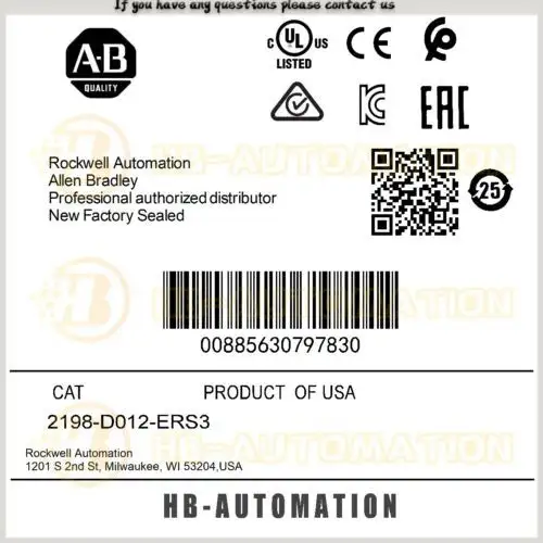 2198-D012-Ers3 Allen Bradley Kinetix 5700 Dual Axis Inverter #Zypl