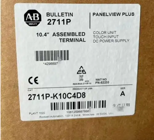Allen Bradley 2711P-K10C4D8 Stock di marca Panelview Plus 6 400-1500 terminali