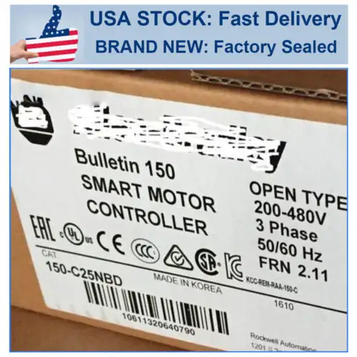 Motor Starter 150-C251Nbd 3Ph 200-480Vac Control Voltage Allen Bradley Us