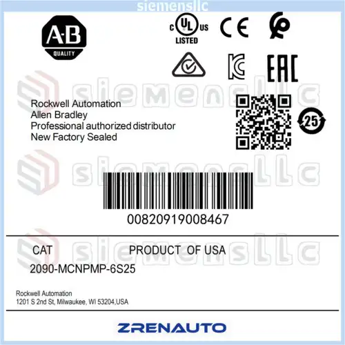 2090-Mcnpmp-6S25 Allen Bradley Mp-Series 25 M Length Power Cable #Pl