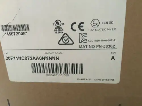 Ab Allen Bradley 20F11Nc072Aa0Nnnnn Powerflex Air Cooled 753 Ac Drive Sealed