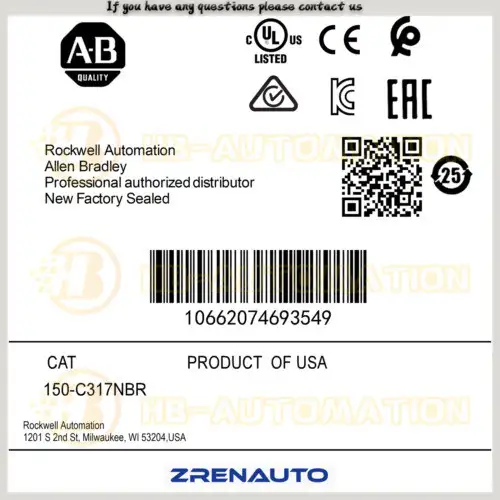 150-C317Nbr Allen Bradley Smc-3 317A Smart Motor Controller Spot Goods #Cgpl