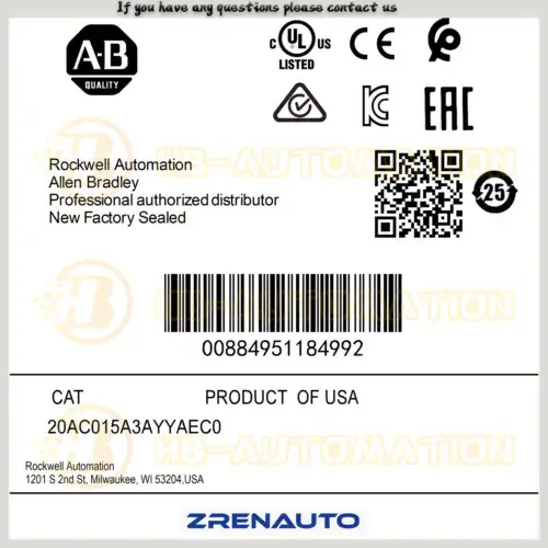 20Ac015A3Ayyaec0 Allen Bradley Powerflex 70 Ac Drive 20A Spot Goods #Cgpl