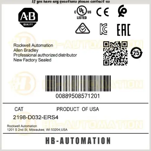 2198-D032-Ers4 Allen Bradley Kinetix 5700 Dual Axis Safe Speed Drive #Zypl