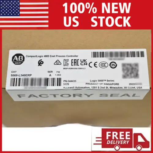 5069-L340Erp Allen Bradley Compactlogix 4Mb Enet Process Controller 5069L340Erp